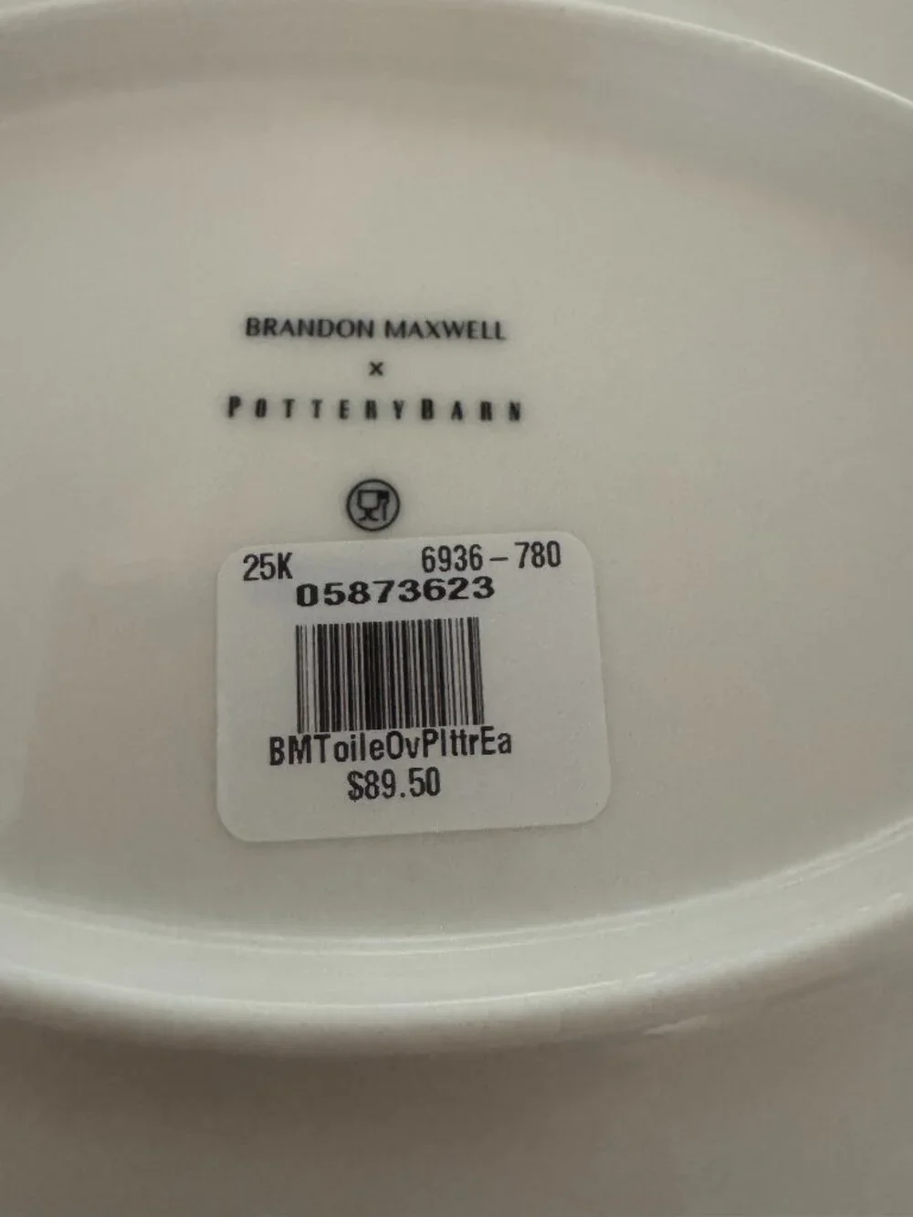 Brandon Maxwell Groveland Toile Oval Serving Platter - New!